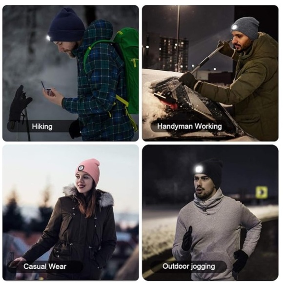 $23 for 3 pic LED Beanie Hat for Winter Walking Hiking Running Camping Biking - Picture 4 of 7